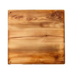 Wooden square board isolated on transparent background,transparency 