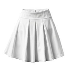 white skirt mockup isolated on transparent background,transparency  - obrazy, fototapety, plakaty