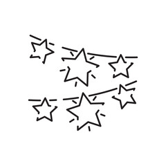 Christmas lights line icon. Vector decoration Happy New Year party