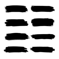 set of watercolor brush strokes