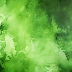 Fototapeta na wymiar Green abstract grunge background. Watercolor stains. Macro. Green art background with copy space for your design. Wide banner. - Generative AI