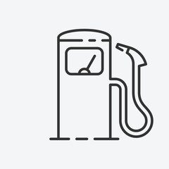 Fuel station. Linear vector icon