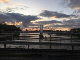 bridge at sunset. london thames