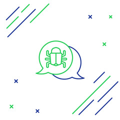 Line System bug concept icon isolated on white background. Code bug concept. Bug in the system. Bug searching. Colorful outline concept. Vector