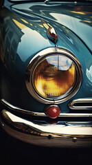 Old car detail, Vintage Super old style classic car headlight view wallpaper