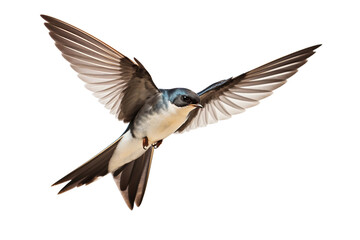 Serenity in Flight Bank Swallow Isolated on transparent background - obrazy, fototapety, plakaty