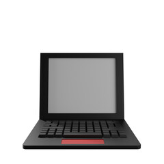 3 D illustration of  laptop or notebook