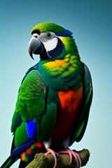 blue and yellow macaw