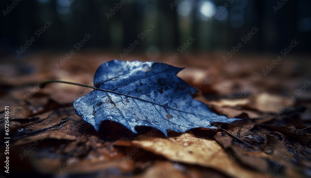 Poster vibrant autumn colors of a multi colored maple tree in close up generated by ai