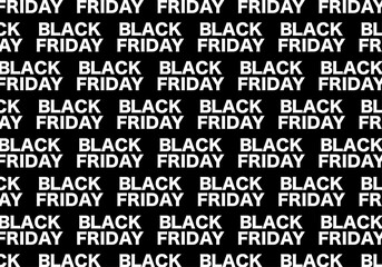 Black Friday, white inscription on a black background
