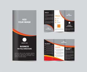 Modern Business Tri fold brochure design template editable and resizable