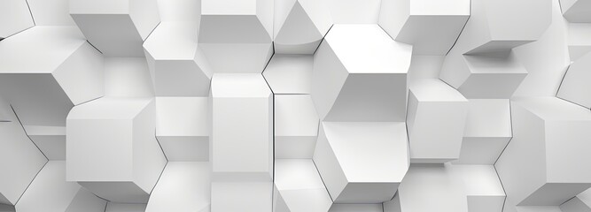 Modern abstract white geometric hexagonal geometric background.