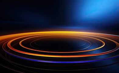 Obraz premium Purple tech light on dark background. Long time exposure blue abstract background. Technology background.