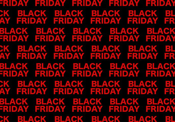 Black Friday, red inscription on a black background