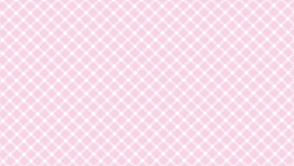Diagonal pink checkered in the white background - obrazy, fototapety, plakaty