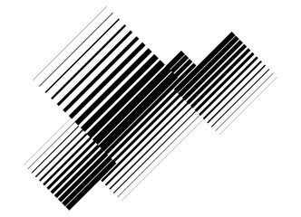 Vector striped pattern of black rectangles on a white background. For covers, interior decor, printing, wall art. Striped design element. Modern vector background