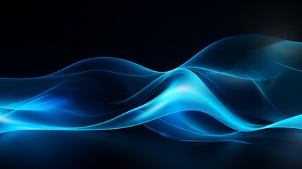 Obraz premium electric waves on black background background.