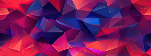 Naklejka premium Seamless blue purple violet lilac orchid red pink rose orange peach abstract geometric background. Noise grain. Color. Bright light spots. Flash ray glow metallic neon effect.Design.Template
