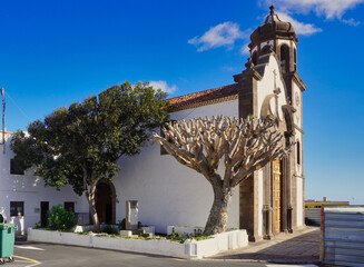 View of the church of San Juan Bautista. Arico. Tenerife. (Canary islands spain). It is an 18th...