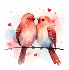 two love birds on valentine day