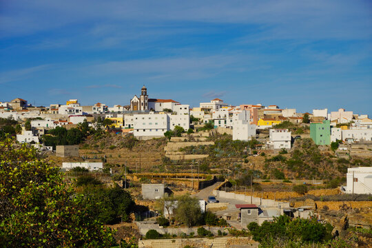 View of Arico (Canary Islands, Spain). A beautiful town in the south of the island of Tenerife, where a rich architectural and cultural heritage is preserved