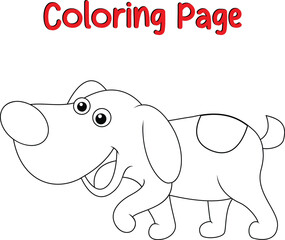 Dog coloring page for children