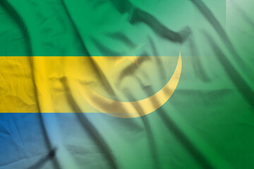 Gabon and Mauritania national flag international negotiation MRT GAB