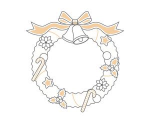 フェスティブなムードのクリスマスリースデザイン