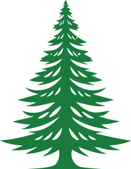 Christmas tree isolated on white. Christmas tree with white snow