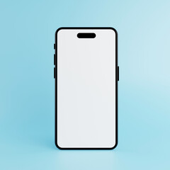 White screen phone for inserting promotional messages cute 3D rendered
