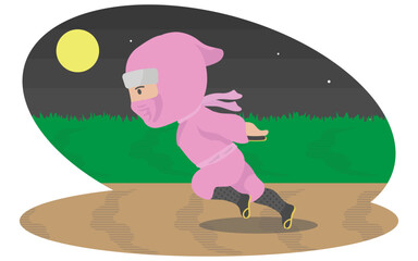 夜に疾走するくノ一