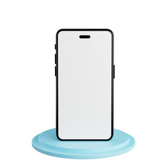 White screen phone for inserting promotional messages cute 3D rendered