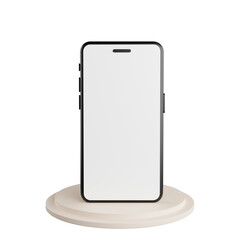 White screen phone for inserting promotional messages cute 3D rendered