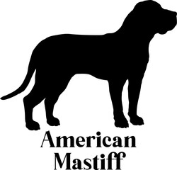 American Mastiff. Dog silhouette breeds dog breeds dog monogram logo dog face vector
SVG PNG EPS