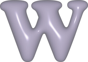 Purple letters a-z 3D