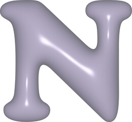 Purple letters a-z 3D