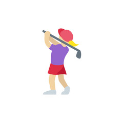 Woman Person Golfing Medium-Skin