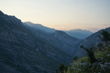 Fototapeta premium mountains in montenegro during sunset