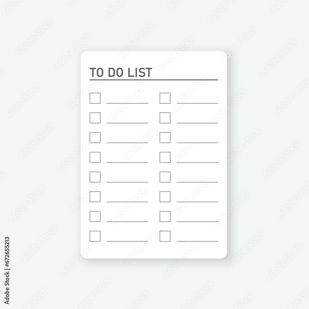 Poster to do list or planning icon in flat style. paper sheet with clipboard vector illustration on isolate