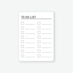 To do list or planning icon in flat style. Paper sheet with clipboard vector illustration on isolated background. Checkbox plan sign business concept.