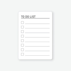 To do list or planning icon in flat style. Paper sheet with clipboard vector illustration on isolated background. Checkbox plan sign business concept.