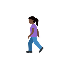 Woman Walking Dark-Skin