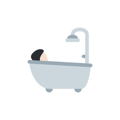 Naklejka premium Person Taking Bath Light-Skin