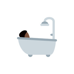 Person Taking Bath Dark-Skin