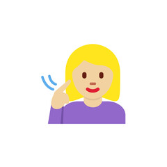 Deaf Woman: Medium-Light Skin Tone