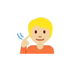 Deaf Person: Medium-Light Skin Tone 