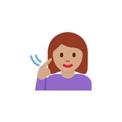 Deaf Woman: Medium Skin Tone
