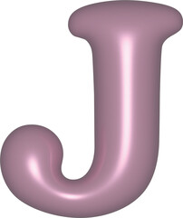 Letters a-z 3D Pink Gritter