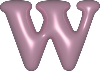 Letters a-z 3D Pink Gritter