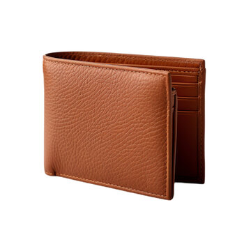 leather wallet isolated on white, png